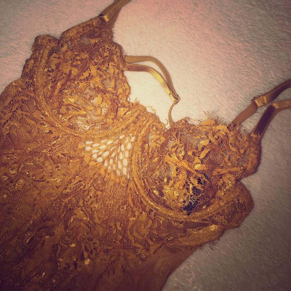 Mustard/Yellow Lingerie Bodysuit